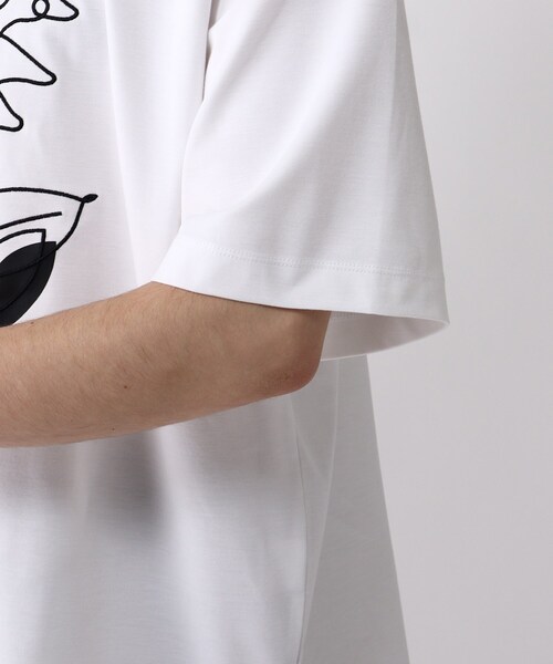 tk.TAKEO KIKUCHI(ティーケータケオキクチ)の「◆Line Plant Tシャツ(Tシャツ/カットソー・メンズ・ホワイト/ブラック/グレー・01/02/03)」の5枚目の写真