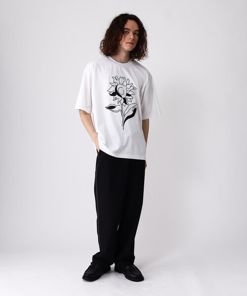 tk.TAKEO KIKUCHI(ティーケータケオキクチ)の「◆Line Plant Tシャツ(Tシャツ/カットソー・メンズ・ホワイト/ブラック/グレー・01/02/03)」の13枚目の写真