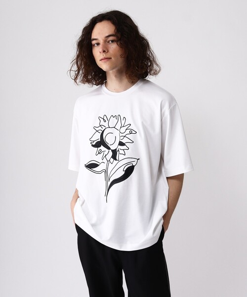 tk.TAKEO KIKUCHI(ティーケータケオキクチ)の「◆Line Plant Tシャツ(Tシャツ/カットソー・メンズ・ホワイト/ブラック/グレー・01/02/03)」の16枚目の写真