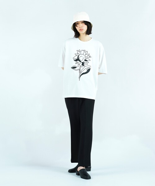 tk.TAKEO KIKUCHI(ティーケータケオキクチ)の「◆Line Plant Tシャツ(Tシャツ/カットソー・メンズ・ホワイト/ブラック/グレー・01/02/03)」の14枚目の写真