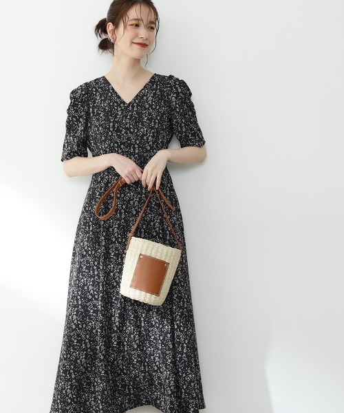 S Size Line ギャザーショルダー小花マキシワンピース 166 を購入できます N N Natural ギャザーショルダー小花マキシワンピース ワンピース Natural Natural Beauty Basic エヌエヌナチュラルビューティーベーシック のファッション N N