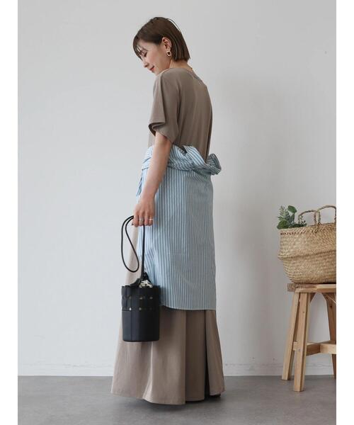 AMERICAN HOLIC（アメリカンホリック）の「サラッとマキシAラインカットワンピース（ワンピース・レディース・ブラウン/ブラック/チャコールグレー/グリーン/ライトグリーン/グレイッシュベージュ・M/L）」の21枚目の写真