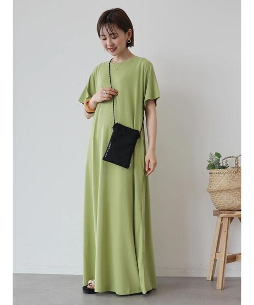 AMERICAN HOLIC（アメリカンホリック）の「サラッとマキシAラインカットワンピース（ワンピース・レディース・ブラウン/ブラック/チャコールグレー/グリーン/ライトグリーン/グレイッシュベージュ・M/L）」の22枚目の写真