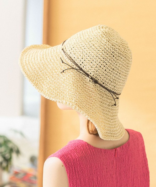 URBAN RESEARCH ROSSO(アーバンリサーチロッソ)の「PAPER HAT(ハット・レディース・ナチュラル/チャコールグレー・FREE)」の3枚目の写真