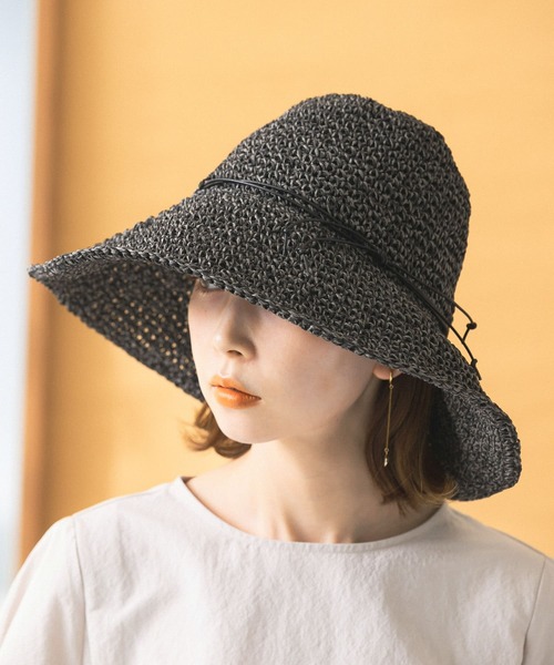 URBAN RESEARCH ROSSO(アーバンリサーチロッソ)の「PAPER HAT(ハット・レディース・ナチュラル/チャコールグレー・FREE)」の5枚目の写真