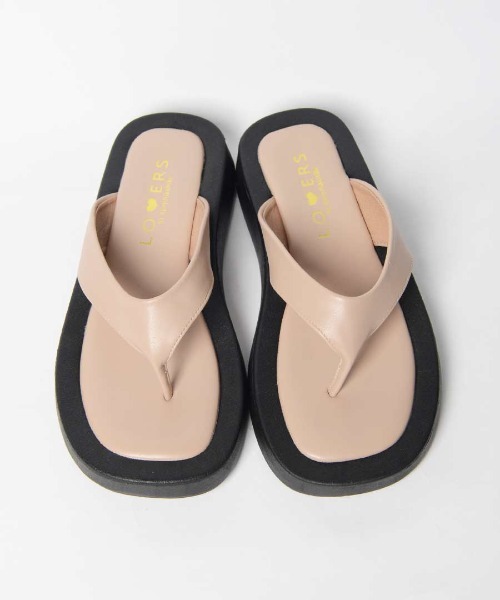 shopnikoniko（ショップニコニコ）の「フラットトングサンダル ビーチサンダル（サンダル・レディース・ブラック/ベージュ/ホワイト・L/M/S/LL）」の8枚目の写真