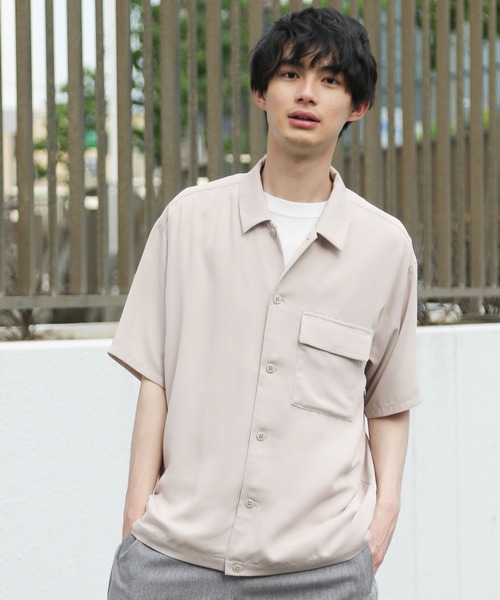 GLOBAL WORK(グローバルワーク)の「ジョーゼットワイドシャツ/271208(シャツ/ブラウス・メンズ・チャコールグレー/グレー/スカイブルー/ネイビー・LARGE/MEDIUM/SMALL)」の2枚目の写真