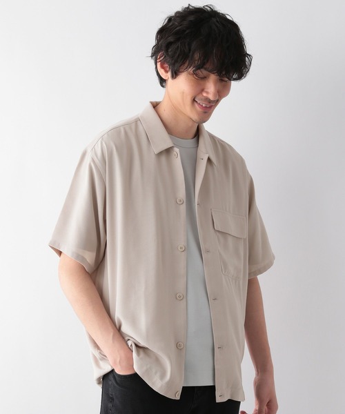 GLOBAL WORK(グローバルワーク)の「ジョーゼットワイドシャツ/271208(シャツ/ブラウス・メンズ・チャコールグレー/グレー/スカイブルー/ネイビー・LARGE/MEDIUM/SMALL)」の6枚目の写真