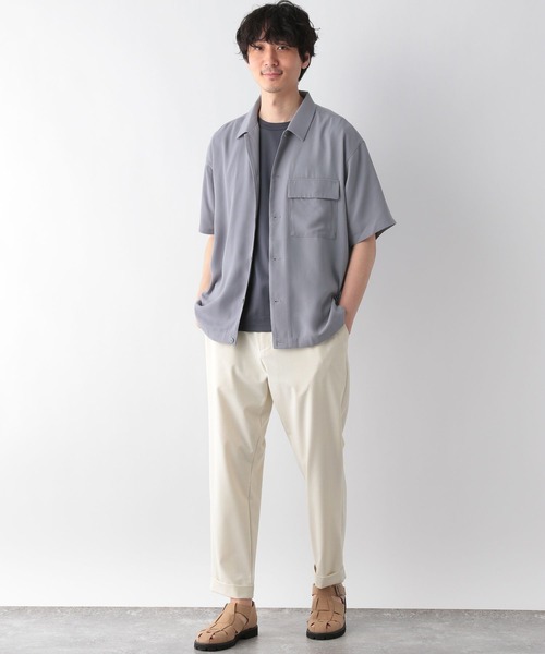 kolor20WCM-B01116 サイズ2 ネイビー /グレーシャツ city（シティ）の「COLOR BLOCK PLACKET LS SHIRT/リラックス