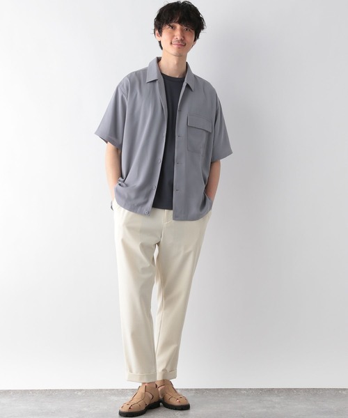 GLOBAL WORK(グローバルワーク)の「ジョーゼットワイドシャツ/271208(シャツ/ブラウス・メンズ・チャコールグレー/グレー/スカイブルー/ネイビー・LARGE/MEDIUM/SMALL)」の9枚目の写真