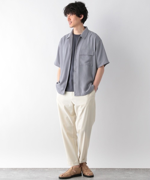 GLOBAL WORK(グローバルワーク)の「ジョーゼットワイドシャツ/271208(シャツ/ブラウス・メンズ・チャコールグレー/グレー/スカイブルー/ネイビー・LARGE/MEDIUM/SMALL)」の10枚目の写真