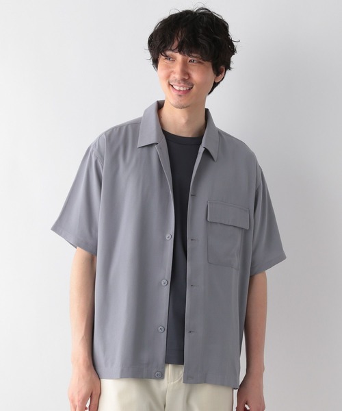 GLOBAL WORK(グローバルワーク)の「ジョーゼットワイドシャツ/271208(シャツ/ブラウス・メンズ・チャコールグレー/グレー/スカイブルー/ネイビー・LARGE/MEDIUM/SMALL)」の11枚目の写真