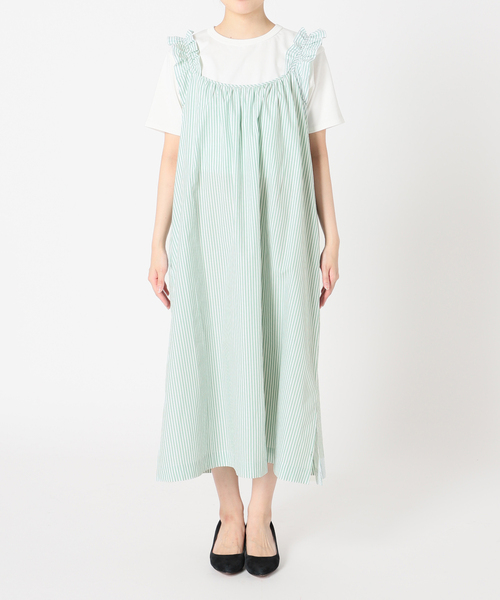 【美品】 JUST FEMALE ストライプキャミワンピース セール】【JUST FEMALE/ジャストフィーメイル 】ストライプ