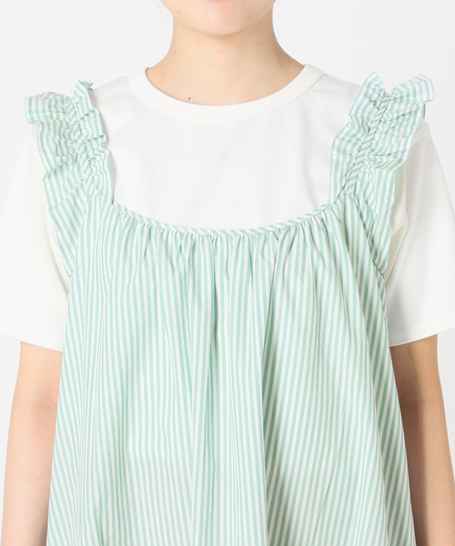 【美品】　JUST FEMALE ストライプキャミワンピース セール】【JUST FEMALE/ジャストフィーメイル 】ストライプ