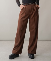 【美シルエット】タックスラックスパンツ