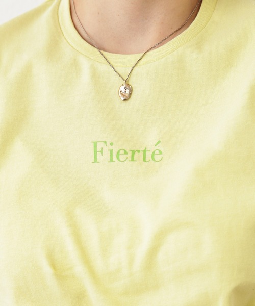 natural couture(ナチュラルクチュール)の「旬のカラーリングが目を惹く ベーシック半袖ロゴT(Tシャツ/カットソー・レディース・イエロー/オフホワイト/ピンク/ブラック・FREE)」の20枚目の写真