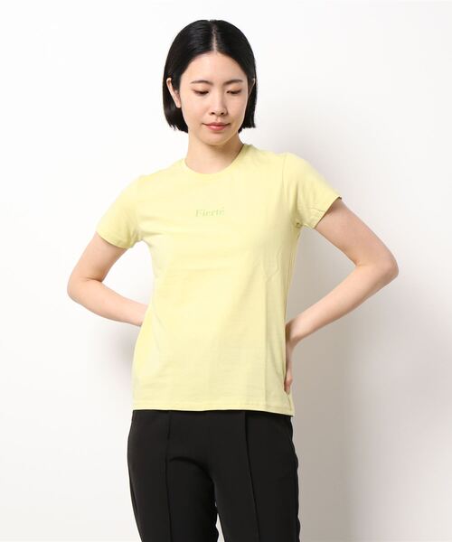 natural couture(ナチュラルクチュール)の「旬のカラーリングが目を惹く ベーシック半袖ロゴT(Tシャツ/カットソー・レディース・イエロー/オフホワイト/ピンク/ブラック・FREE)」の21枚目の写真