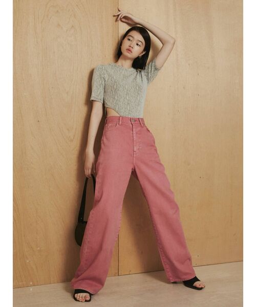 EMODA（エモダ）の「サイドオープンボディスーツ（Tシャツ/カットソー・レディース・グレー/ブラック/ホワイト・FREE）」の7枚目の写真