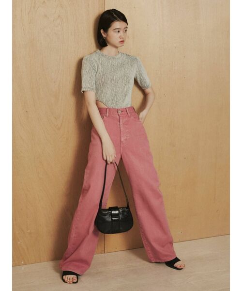 EMODA（エモダ）の「サイドオープンボディスーツ（Tシャツ/カットソー・レディース・グレー/ブラック/ホワイト・FREE）」の8枚目の写真