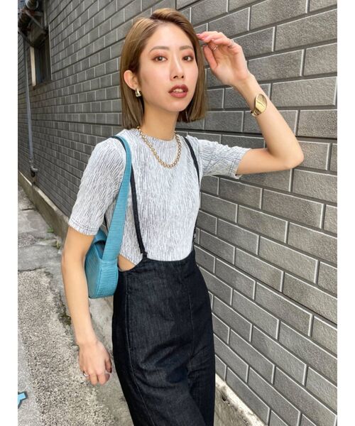 EMODA（エモダ）の「サイドオープンボディスーツ（Tシャツ
