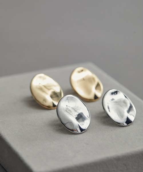 VIS（ビス）の「プレートニュアンスメタルイヤリング（イヤリング・レディース・シルバー/ゴールド・FREE）」の11枚目の写真