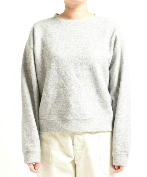 ORCIVAL（オーシバル）の「ORCIVAL/オーシバル　ウールジャージークルーネック プルオーバー　WOOL JERSEY CREW NECK PULLOVER OR-C0160 WJS（ニット/セーター・レディース・ネイビー/グレー・1）」の3枚目の写真