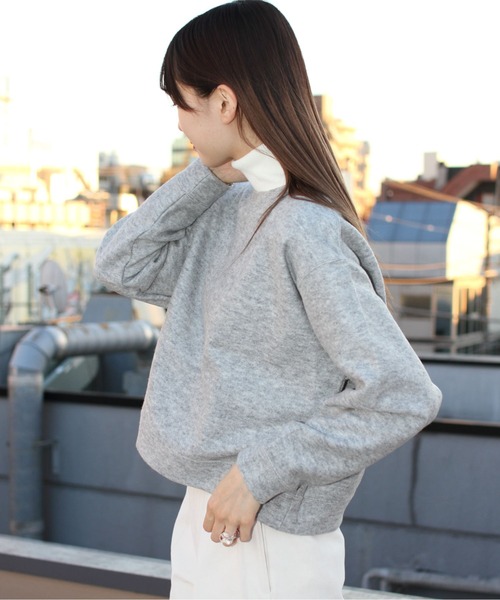 ORCIVAL（オーシバル）の「ORCIVAL/オーシバル　ウールジャージークルーネック プルオーバー　WOOL JERSEY CREW NECK PULLOVER OR-C0160 WJS（ニット/セーター・レディース・ネイビー/グレー・1）」の18枚目の写真