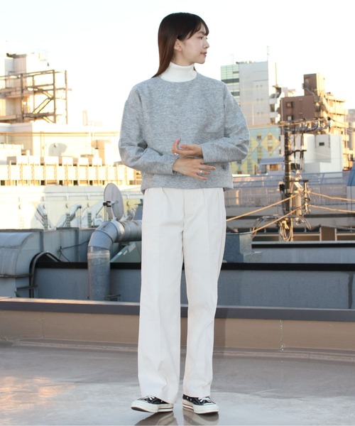 ORCIVAL（オーシバル）の「ORCIVAL/オーシバル　ウールジャージークルーネック プルオーバー　WOOL JERSEY CREW NECK PULLOVER OR-C0160 WJS（ニット/セーター・レディース・ネイビー/グレー・1）」の16枚目の写真