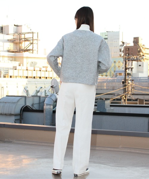 ORCIVAL（オーシバル）の「ORCIVAL/オーシバル　ウールジャージークルーネック プルオーバー　WOOL JERSEY CREW NECK PULLOVER OR-C0160 WJS（ニット/セーター・レディース・ネイビー/グレー・1）」の14枚目の写真