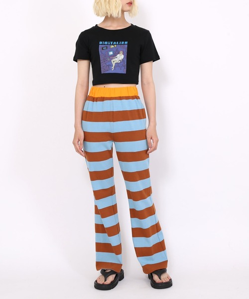 PUNYUS（プニュズ）の「イラストクロップドTシャツ（Tシャツ/カットソー・レディース・ピンク/ブラック/ライム・3/1/2/4）」の10枚目の写真