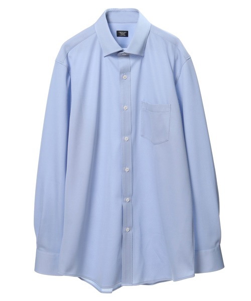 CROWDED CLOSET(クラウデッドクローゼット)の「【吸水速乾 】レギュラースナップボタンダウンシャツ(ビジネスシャツ・メンズ・ホワイト/ネイビー/サックスブルー・01/02/03/04)」の10枚目の写真