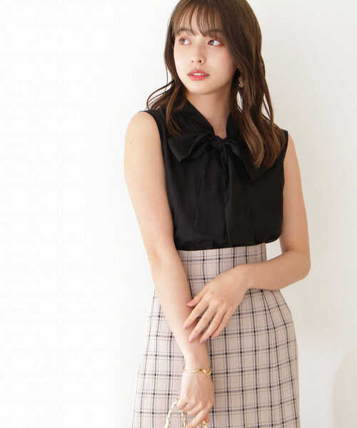 PROPORTION BODY DRESSING（プロポーションボディドレッシング）の「シアーリボンブラウス / 1212210500（シャツ/ブラウス・レディース・ブラック/ブラウン・FREE）」の16枚目の写真