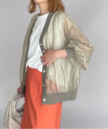 PICCIN | シースルーシャーリングカーディガン(カーディガン/ボレロ)