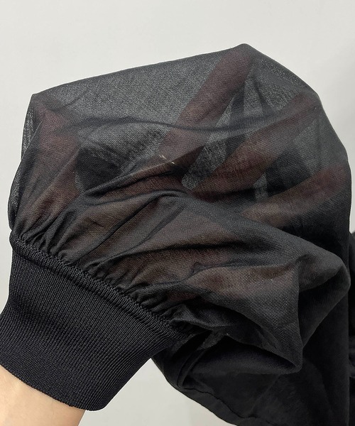 PICCIN（ピッチン）の「シースルーシャーリングカーディガン（カーディガン/ボレロ・レディース・ブラック/ベージュ/カーキ・M）」の18枚目の写真