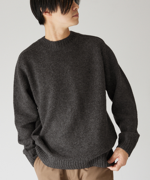 417 EDIFICE（フォーワンセブンエディフィス）の「【Shaggy dog/シャギードッグ】ブリティッシュライク ウールニット（ニット/セーター・メンズ・ホワイト/ブラウン/ネイビー/グレー/グリーン/ブルー/オレンジ・MEDIUM/LARGE）」の14枚目の写真