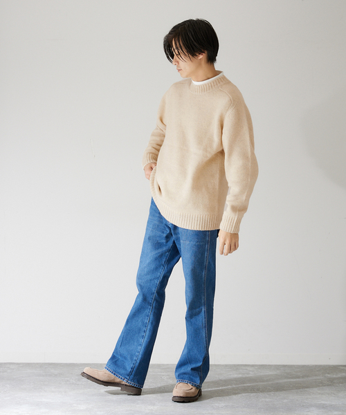 417 EDIFICE（フォーワンセブンエディフィス）の「【Shaggy dog/シャギードッグ】ブリティッシュライク ウールニット（ニット/セーター・メンズ・ホワイト/ブラウン/ネイビー/グレー/グリーン/ブルー/オレンジ・MEDIUM/LARGE）」の16枚目の写真