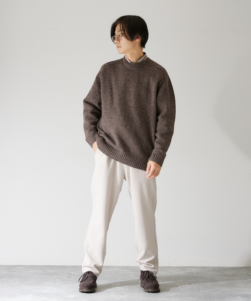 417 EDIFICE（フォーワンセブンエディフィス）の「【Shaggy dog/シャギードッグ】ブリティッシュライク ウールニット（ニット/セーター・メンズ・ホワイト/ブラウン/ネイビー/グレー/グリーン/ブルー/オレンジ・MEDIUM/LARGE）」の20枚目の写真