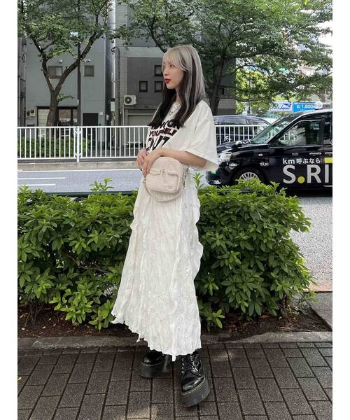 jouetie（ジュエティ）の「レイヤードセットアップ（ワンピース・レディース・ブラック/オフホワイト/ブルー・MEDIUM）」の4枚目の写真