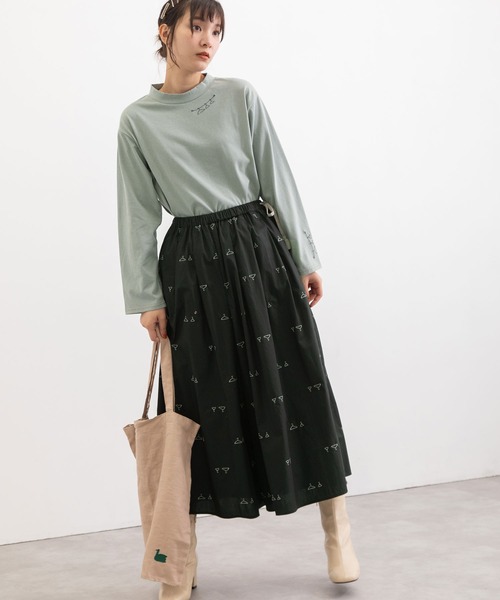 POU DOU DOU（プードゥドゥ）の「hanger刺繍ローンタックキュロット（その他パンツ・レディース・ブラック/グリーン/グレー系その他・3）」の7枚目の写真