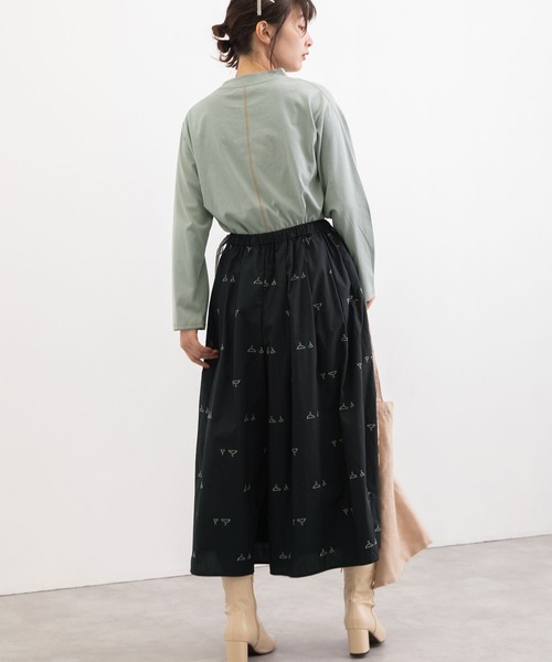 POU DOU DOU（プードゥドゥ）の「hanger刺繍ローンタックキュロット（その他パンツ・レディース・ブラック/グリーン/グレー系その他・3）」の8枚目の写真