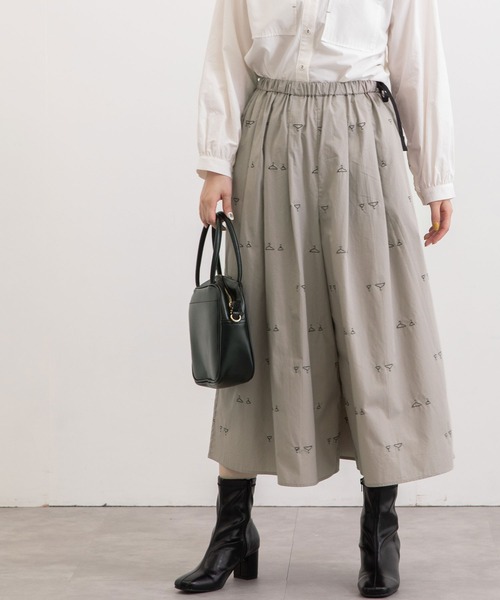 POU DOU DOU（プードゥドゥ）の「hanger刺繍ローンタックキュロット（その他パンツ・レディース・ブラック/グリーン/グレー系その他・3）」の14枚目の写真