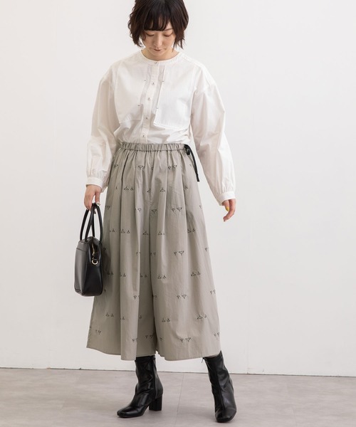 POU DOU DOU（プードゥドゥ）の「hanger刺繍ローンタックキュロット（その他パンツ・レディース・ブラック/グリーン/グレー系その他・3）」の15枚目の写真