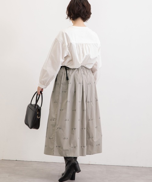 POU DOU DOU（プードゥドゥ）の「hanger刺繍ローンタックキュロット（その他パンツ・レディース・ブラック/グリーン/グレー系その他・3）」の16枚目の写真