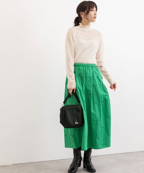 POU DOU DOU（プードゥドゥ）の「hanger刺繍ローンタックキュロット（その他パンツ・レディース・ブラック/グリーン/グレー系その他・3）」の22枚目の写真