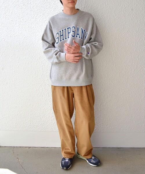 Champion（チャンピオン）の「【SHIPS any別注】Champion: ANYロゴ カレッジプリント クルーネック スウェット◇（スウェット・メンズ・ヘザーグレー/グリーン/ネイビー/ブラック/グレー・MEDIUM/LARGE）」の17枚目の写真