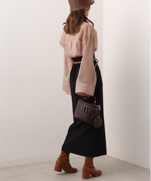 one after another NICE CLAUP（ワンアフターアナザーナイスクラップ）の「アームカバーやレイヤードスタイルも合わせやすい。マルチWAYロングシアーシャツ（シャツ/ブラウス・レディース・グレイッシュベージュ/モカ/アイボリー/ピンクベージュ/ストライプ・FREE）」の21枚目の写真