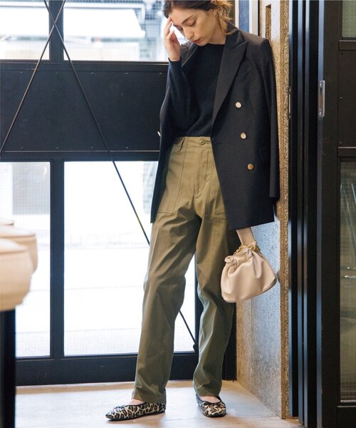 OPAQUE.CLIP（オペークドットクリップ）の「◆オーガニックコットン ベイカーパンツ【WEB限定サイズ】（その他パンツ・レディース・ブラック/カーキ/サンドベージュ・40/38/42/36/34）」の7枚目の写真