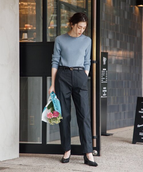 OPAQUE.CLIP（オペークドットクリップ）の「◆オーガニックコットン ベイカーパンツ【WEB限定サイズ】（その他パンツ・レディース・ブラック/カーキ/サンドベージュ・40/38/42/36/34）」の22枚目の写真