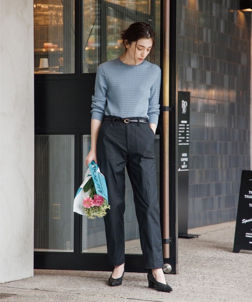 OPAQUE.CLIP（オペークドットクリップ）の「◆オーガニックコットン ベイカーパンツ【WEB限定サイズ】（その他パンツ・レディース・ブラック/カーキ/サンドベージュ・40/38/42/36/34）」の17枚目の写真