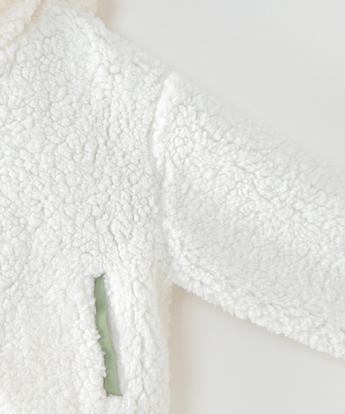 ikka（イッカ）の「【キッズ】リバーシブルフードボアブルゾン（120~160cm）（ブルゾン・キッズ・ベージュ/チャコールグレー/オリーブ・130/140/150/160/120）」の15枚目の写真